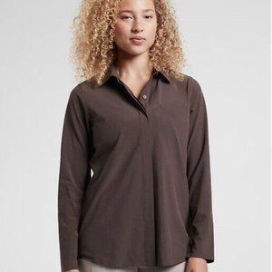 NWT ATHLETA Urbanite Top - Brown  sz Large